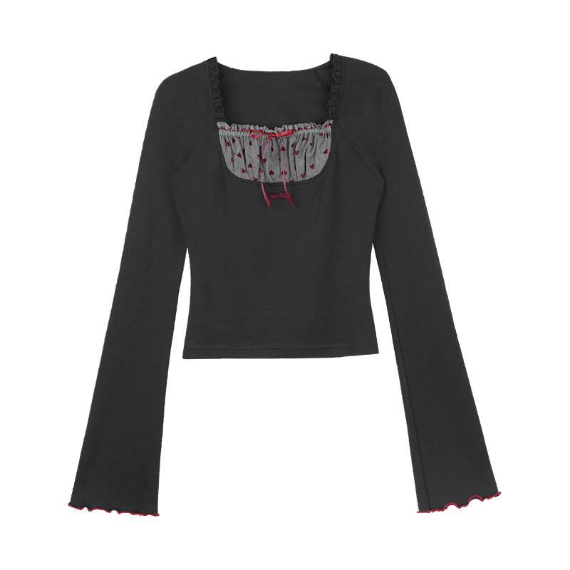 ハートタイトトップス