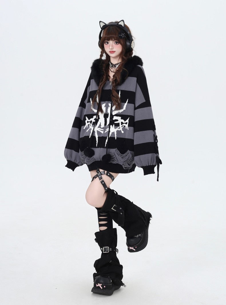 ボーダースパイダージップニット NW1311