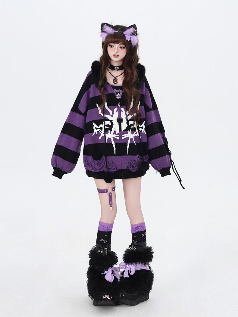 ボーダースパイダージップニット NW1311