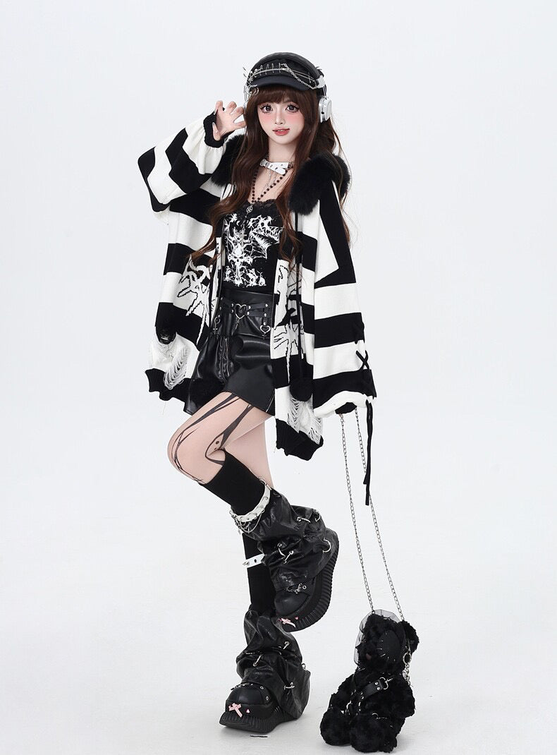 ボーダースパイダージップニット NW1311