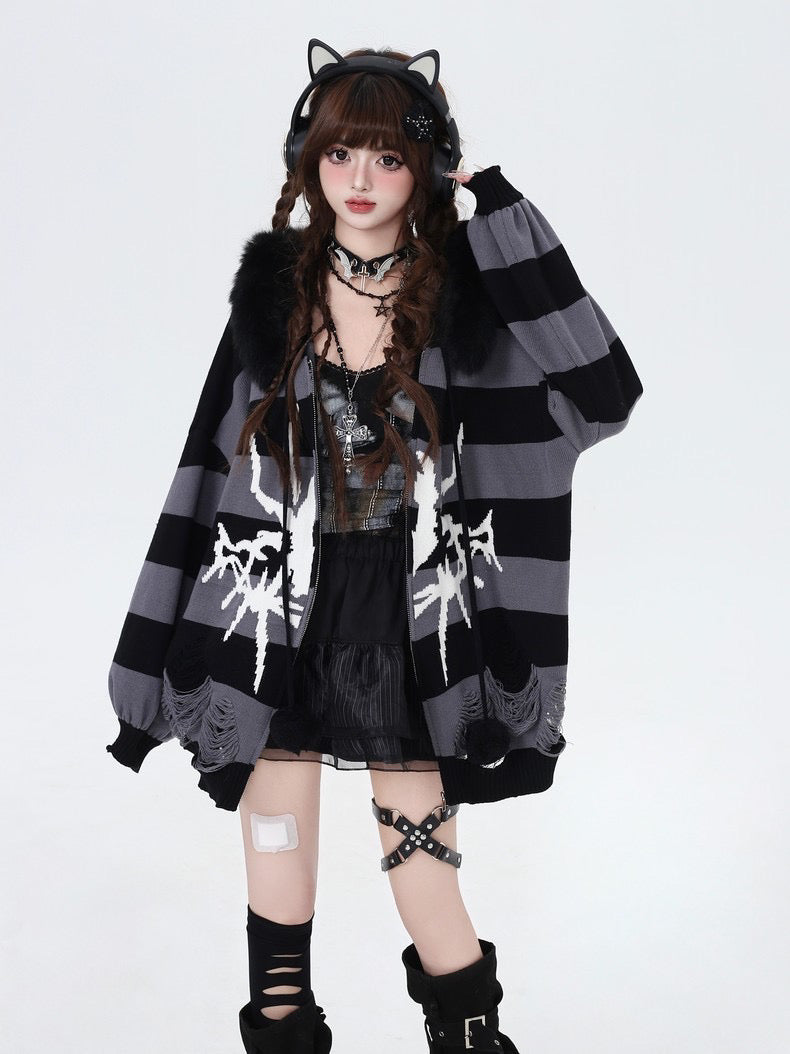 ボーダースパイダージップニット NW1311