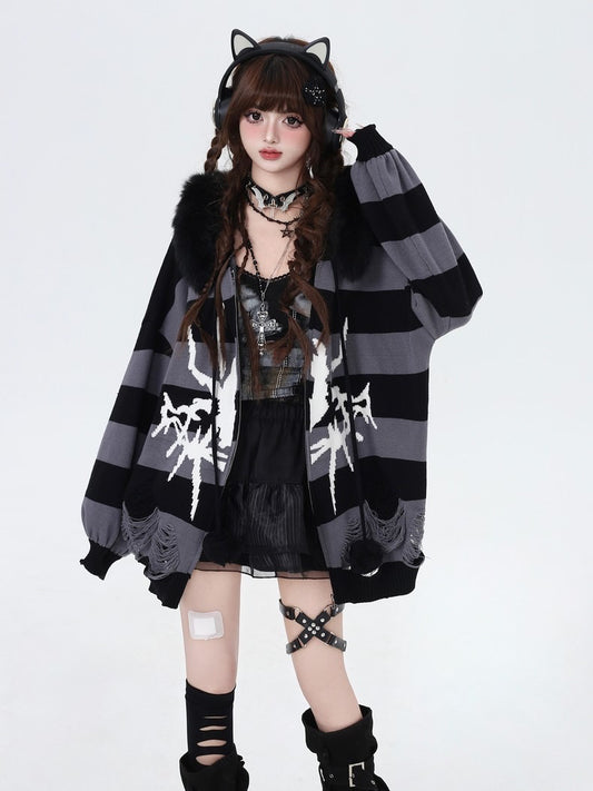 ボーダースパイダージップニット NW1311