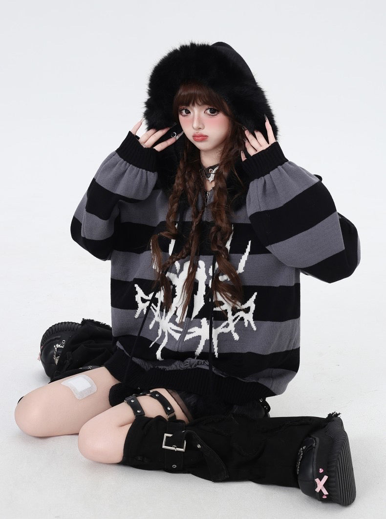 ボーダースパイダージップニット NW1311