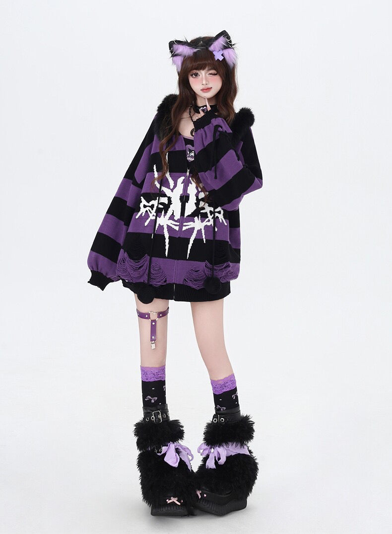 ボーダースパイダージップニット NW1311