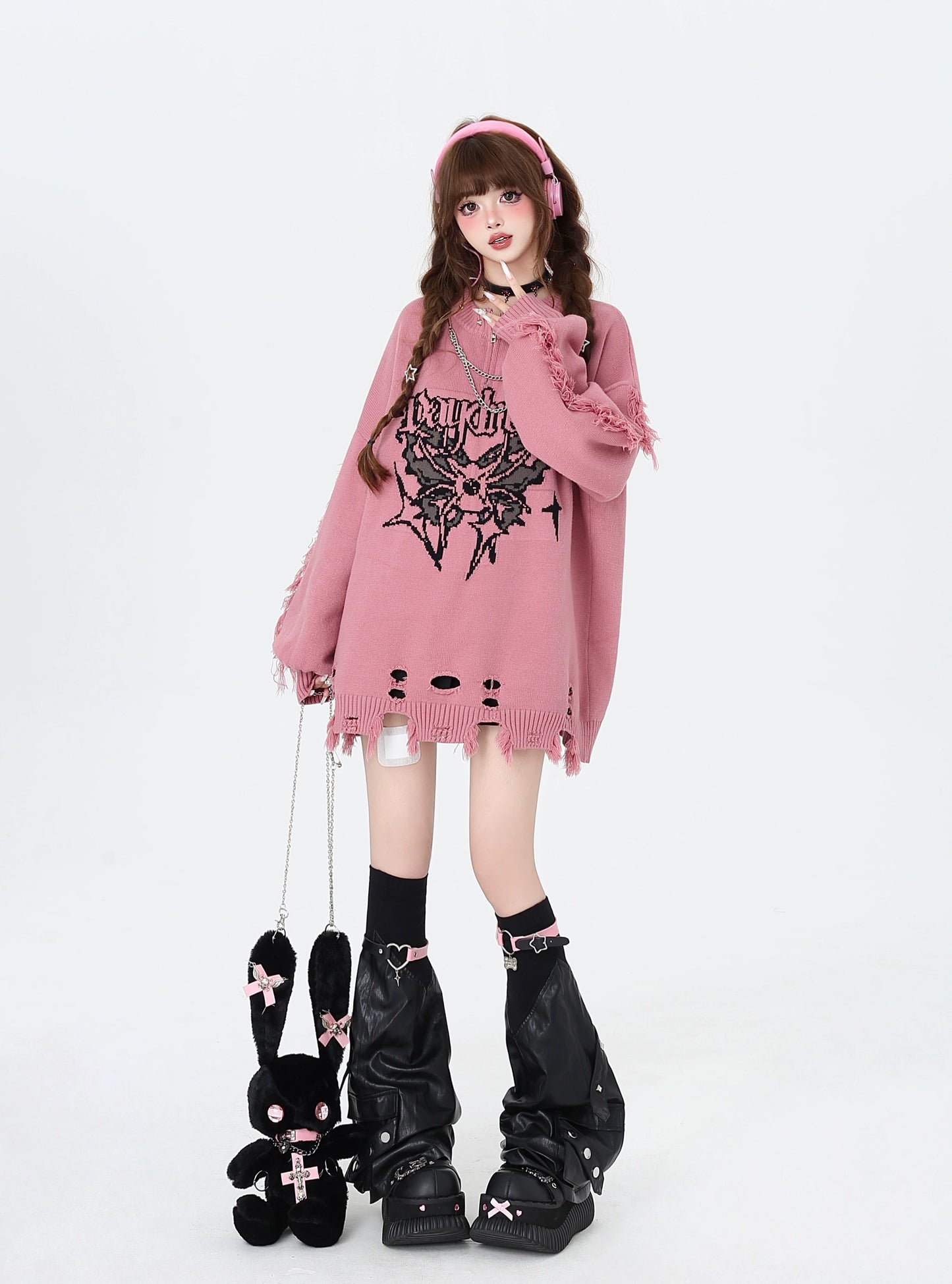 チェーンポイントダメージニット NW1289