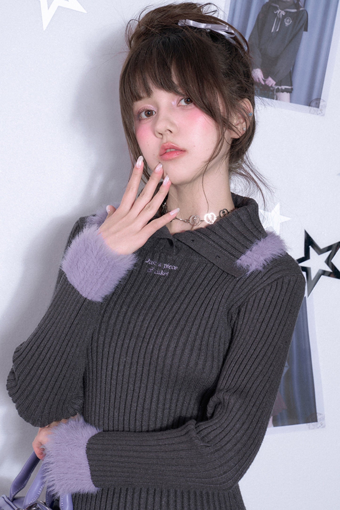 パープルファーニット