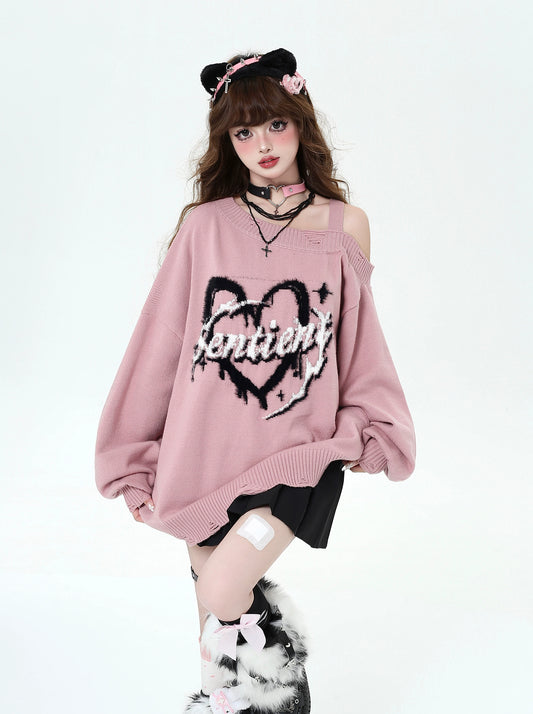 ハートロゴオーバーニット NW1286