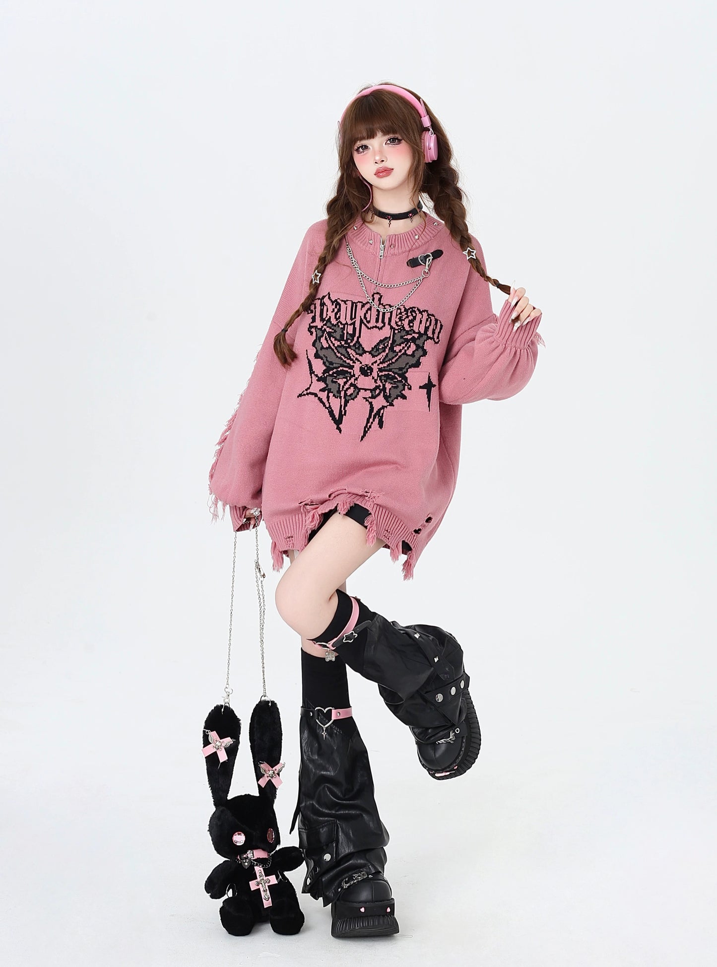 チェーンポイントダメージニット NW1289