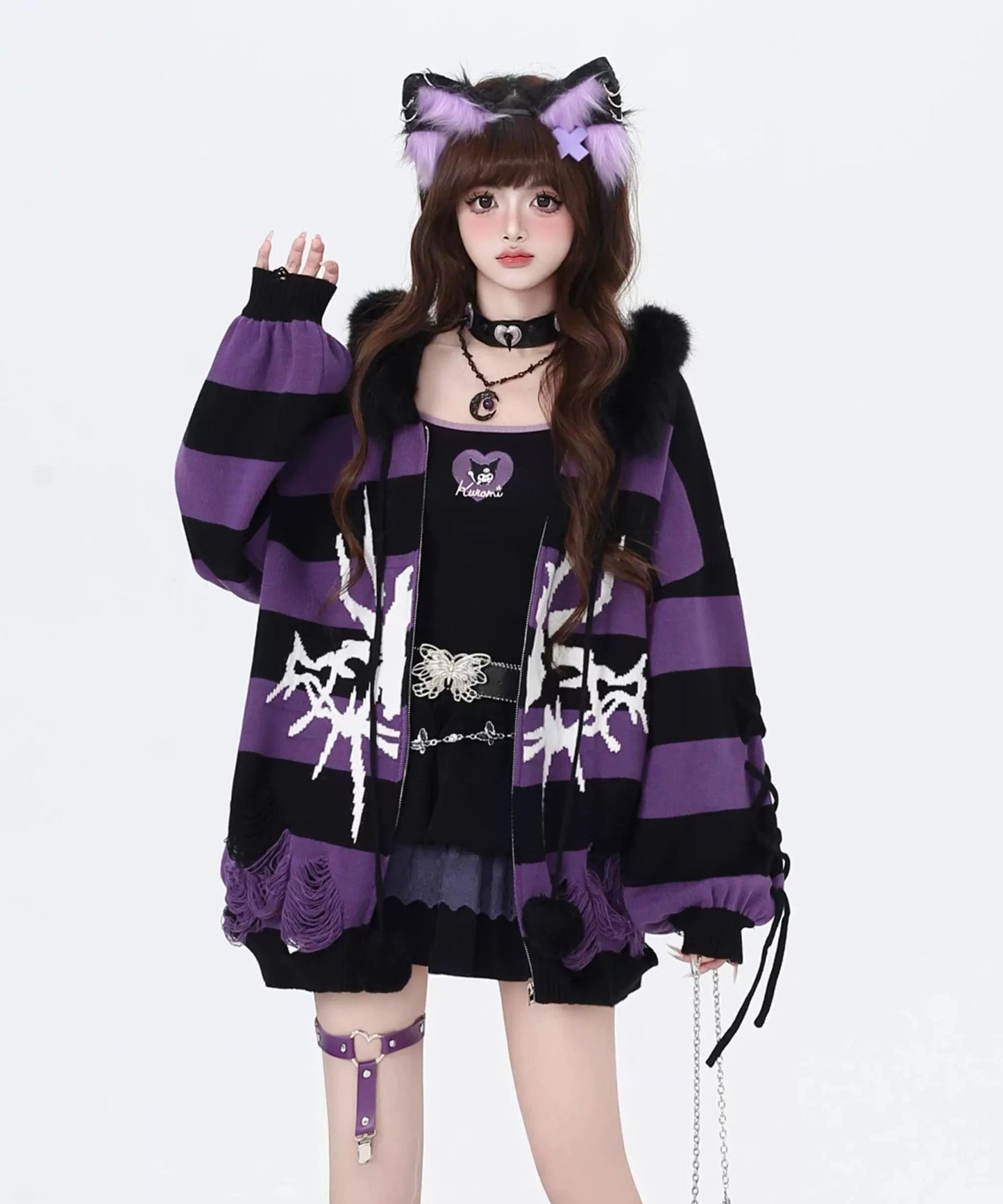 ボーダースパイダージップニット NW1311