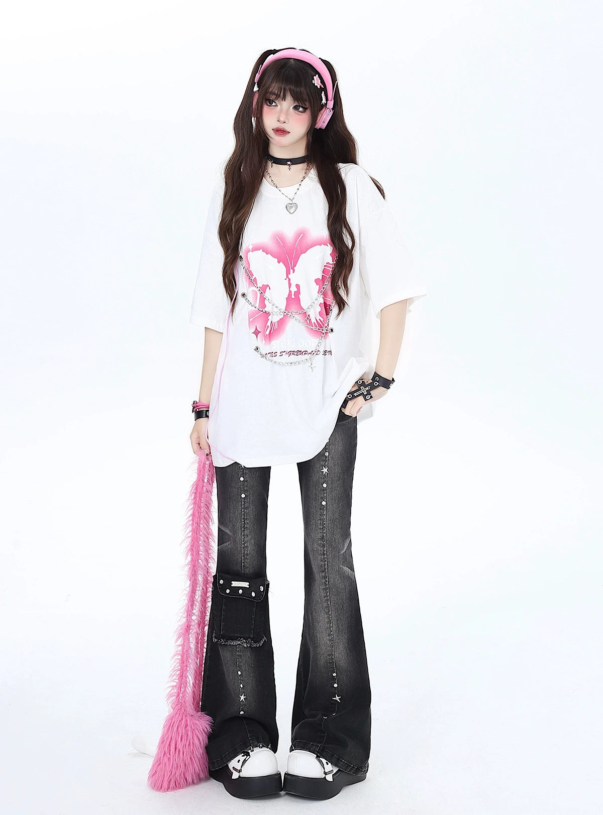 スタッズフレアデニム NW1200