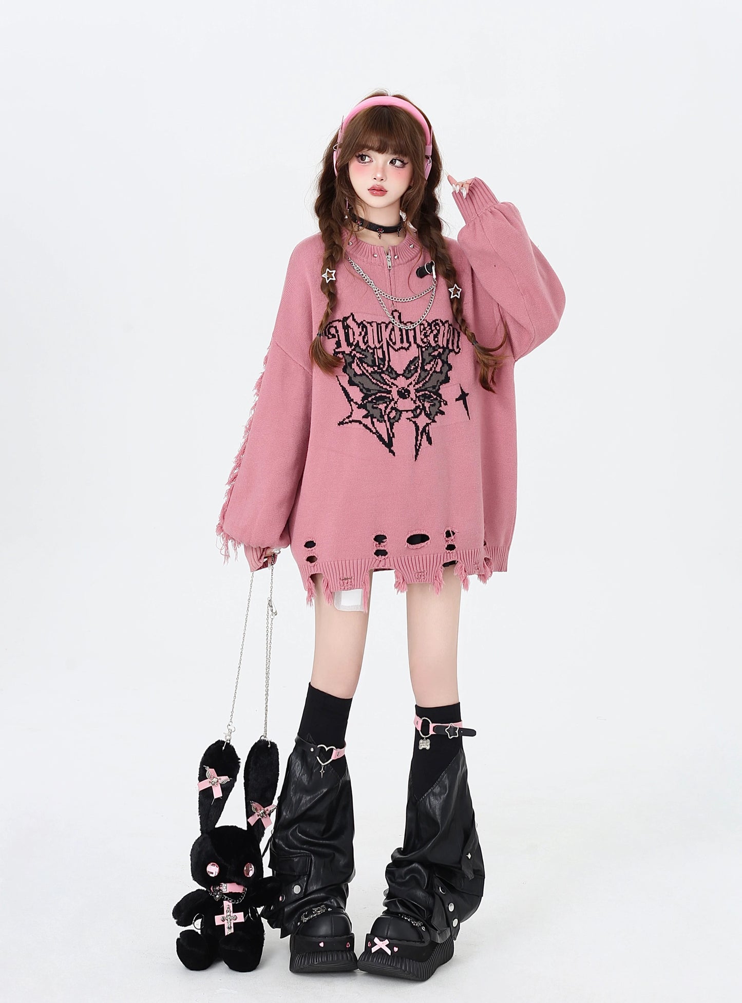 チェーンポイントダメージニット NW1289