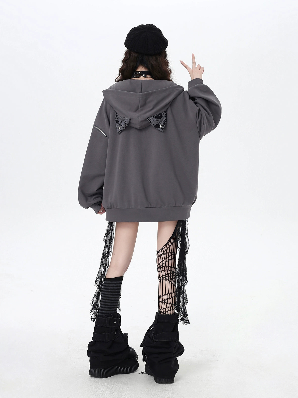 ダメージプリントパーカー NW1392