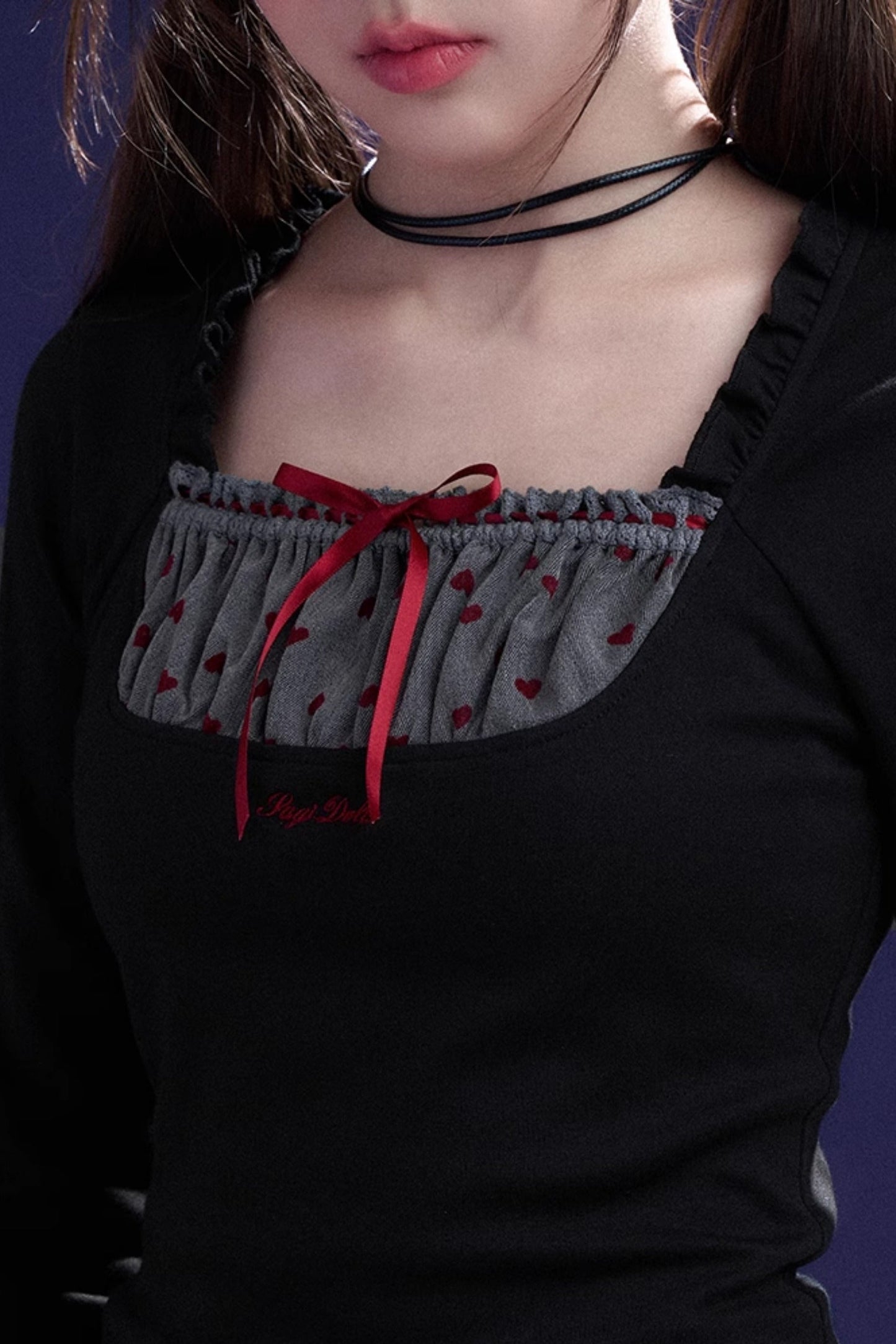 ハートタイトトップス