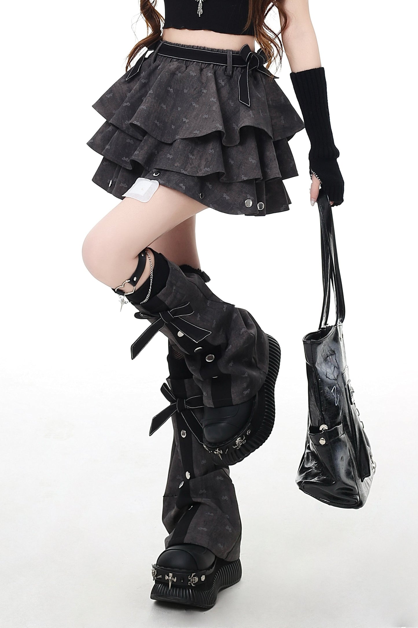 ダークレッグウォーマースカート