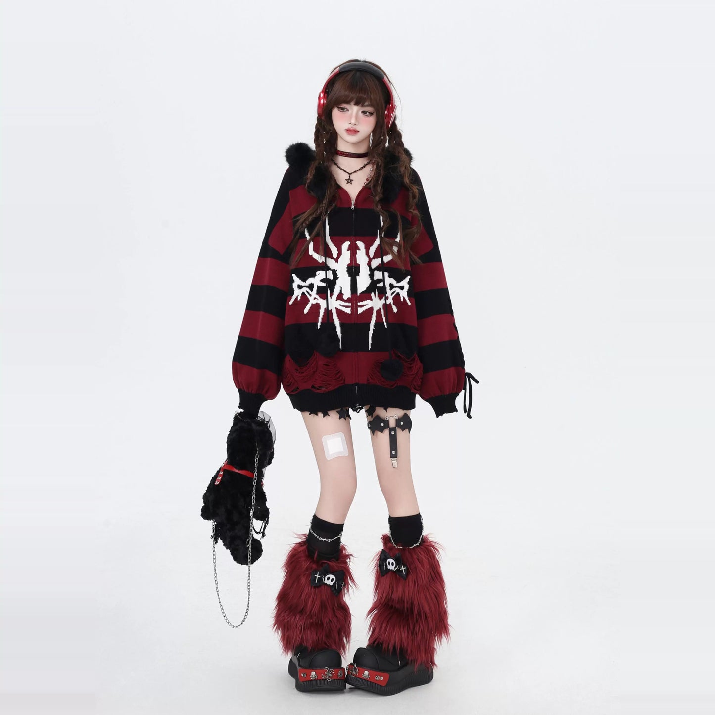 ボーダースパイダージップニット NW1311