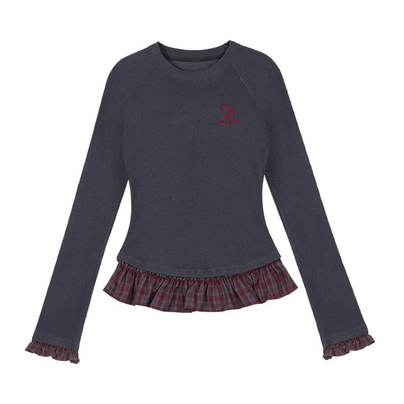 レッドチェックチェリートップス