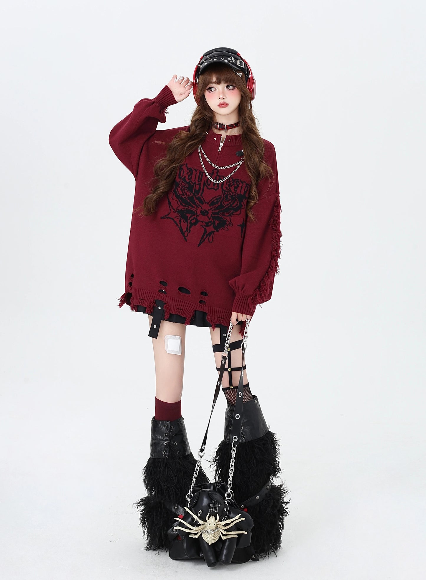 チェーンポイントダメージニット NW1289